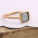 Rose Cut Tourmaline Slice Ring