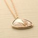 Rose Cut Golden Rutileted Quartz 14K Gold Necklace