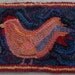 Beginner ROOSTER Primitive Rug Hooking Kit and Hook FREE SHIPPING