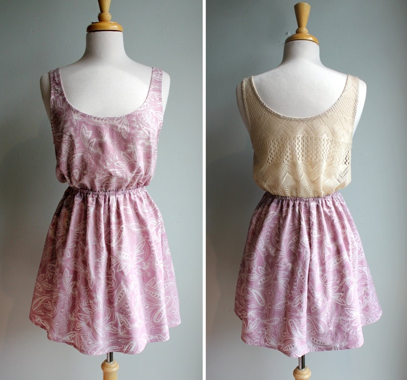 SALE Violet Paisley Sundress