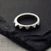 Solid silver Minicyn studded ring