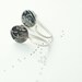Victorian silver floral earrings