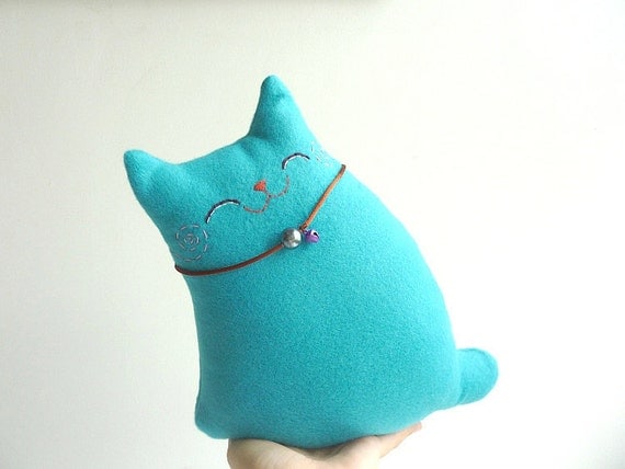 Cat Plush, Cat toy, Cat doll, Plush - Turquoise Baby - Etsy Project Embrace