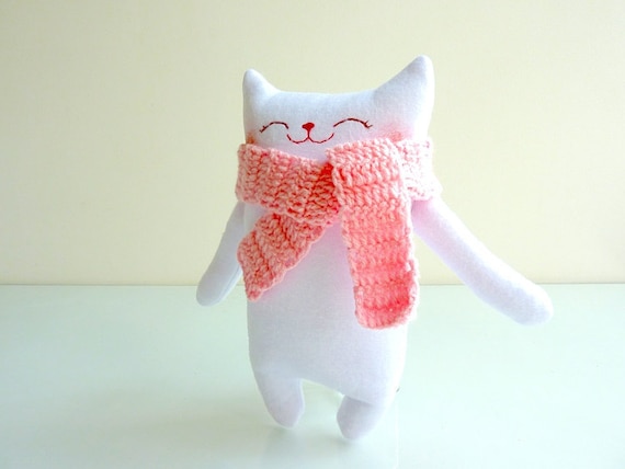 RESERVED FOR Melissa - Smiling Mr.White with Scarf - Etsy Project Embrace