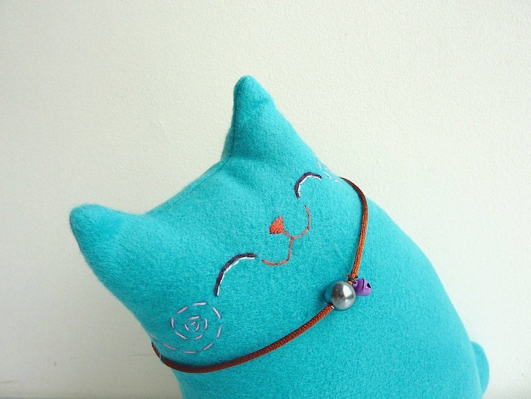 Cat Plush, Cat toy, Cat doll, Plush - Turquoise Baby - Etsy Project Embrace