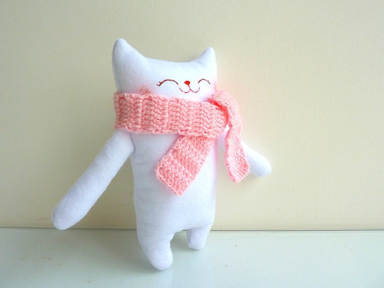 RESERVED FOR Melissa - Smiling Mr.White with Scarf - Etsy Project Embrace