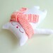 RESERVED FOR Melissa - Smiling Mr.White with Scarf - Etsy Project Embrace