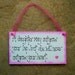 Handpainted "Daughter Never Outgrows Your Heart" Gift Plaque Pretty Sign With Ribbon and Pink Heart Gem