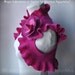 CLEARANCe Fuchsia Bolero, Shrug, Wedding Jacket, Felted, Huge Rose Corsage US Size 6, 2012 Design FUCHSIA ROSE