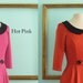 vintage inspired dress in burnt orange peter pan collar with elbow length sleeves - SUSAN style