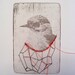 Small original bird etching