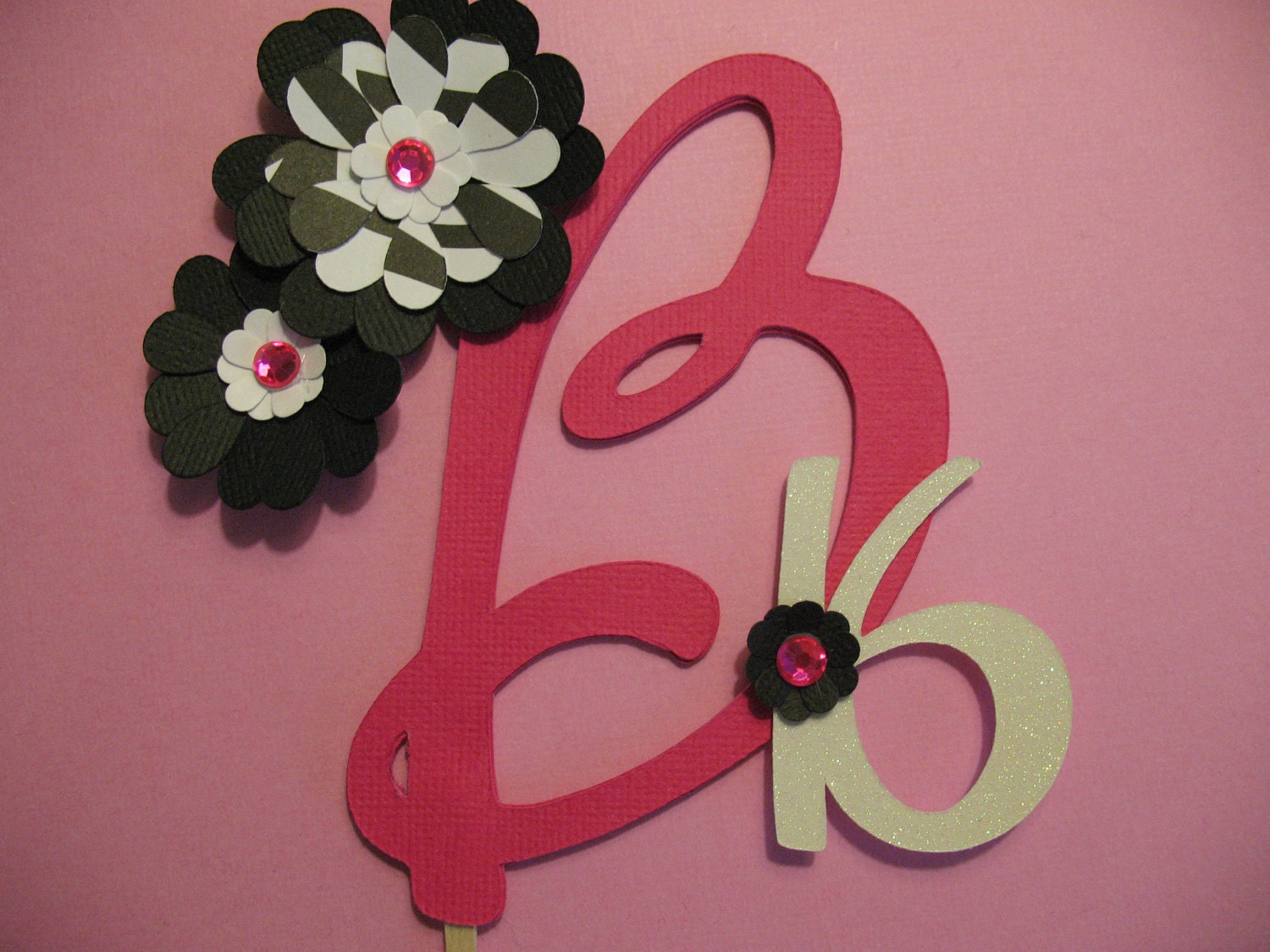 Initial B Paper Letter & Double Digit Cake Topper Il_170x135