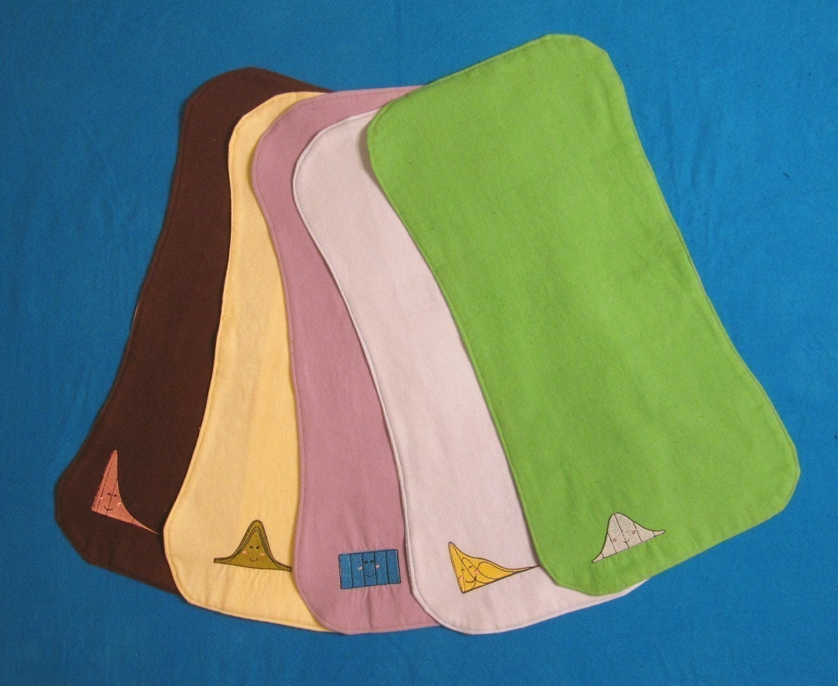 Set of 5 Distribution Burp Cloths