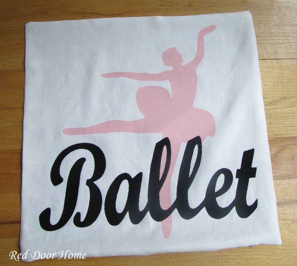 Ballet Dancer Silhouette Pillow