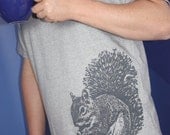 Super Squirrel TShirt, Gray on Gray - Unisex XL