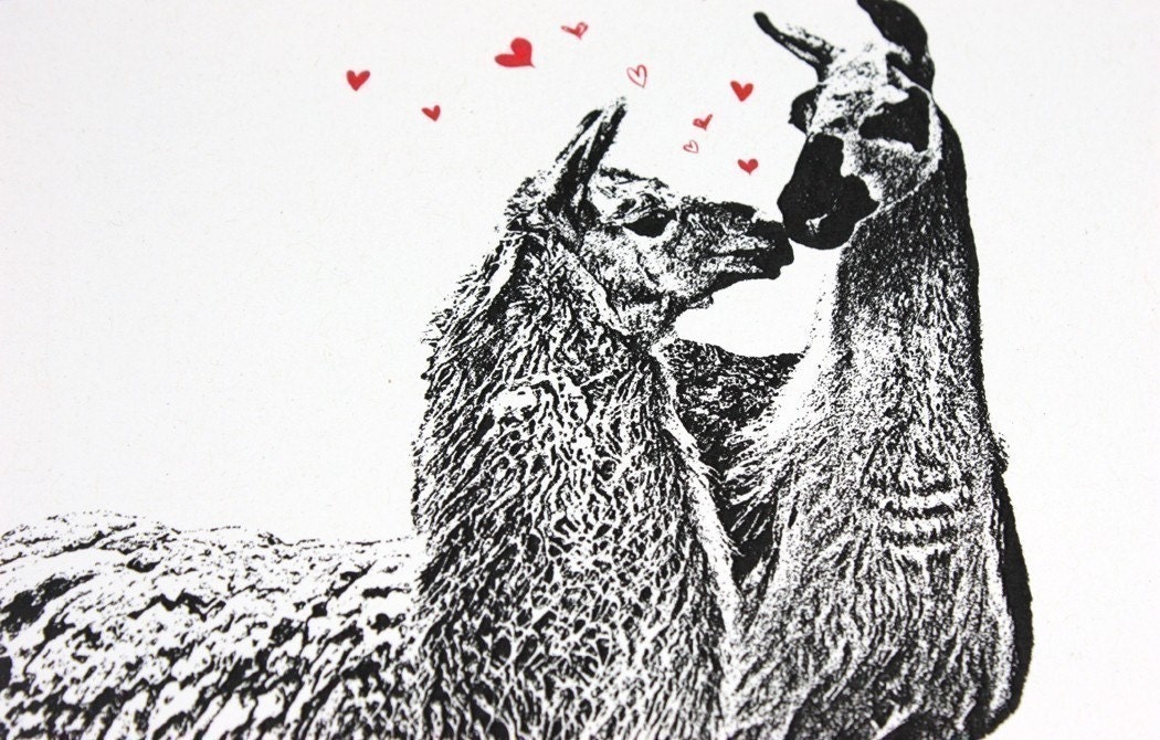Whole LLAMA Love - Valentine or Anytime Greeting Card