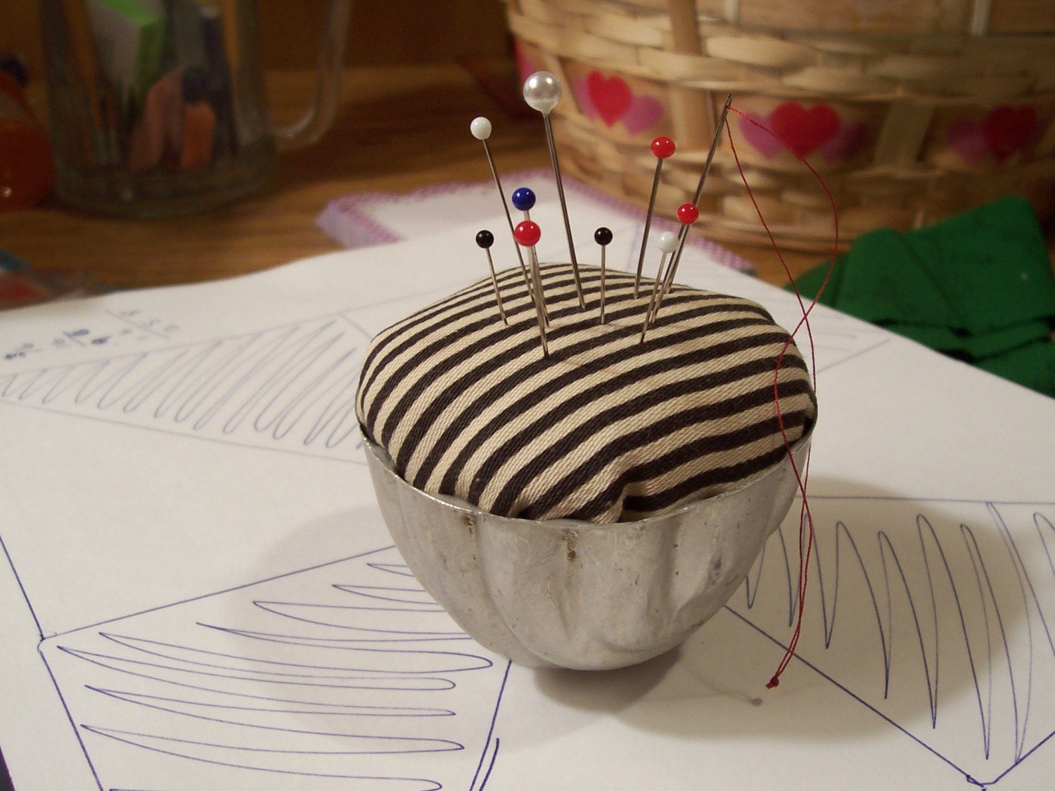 Pieces of the Past- Pin Cushions-Salvaged Up-Cycled Quilts and Vintage Collectables