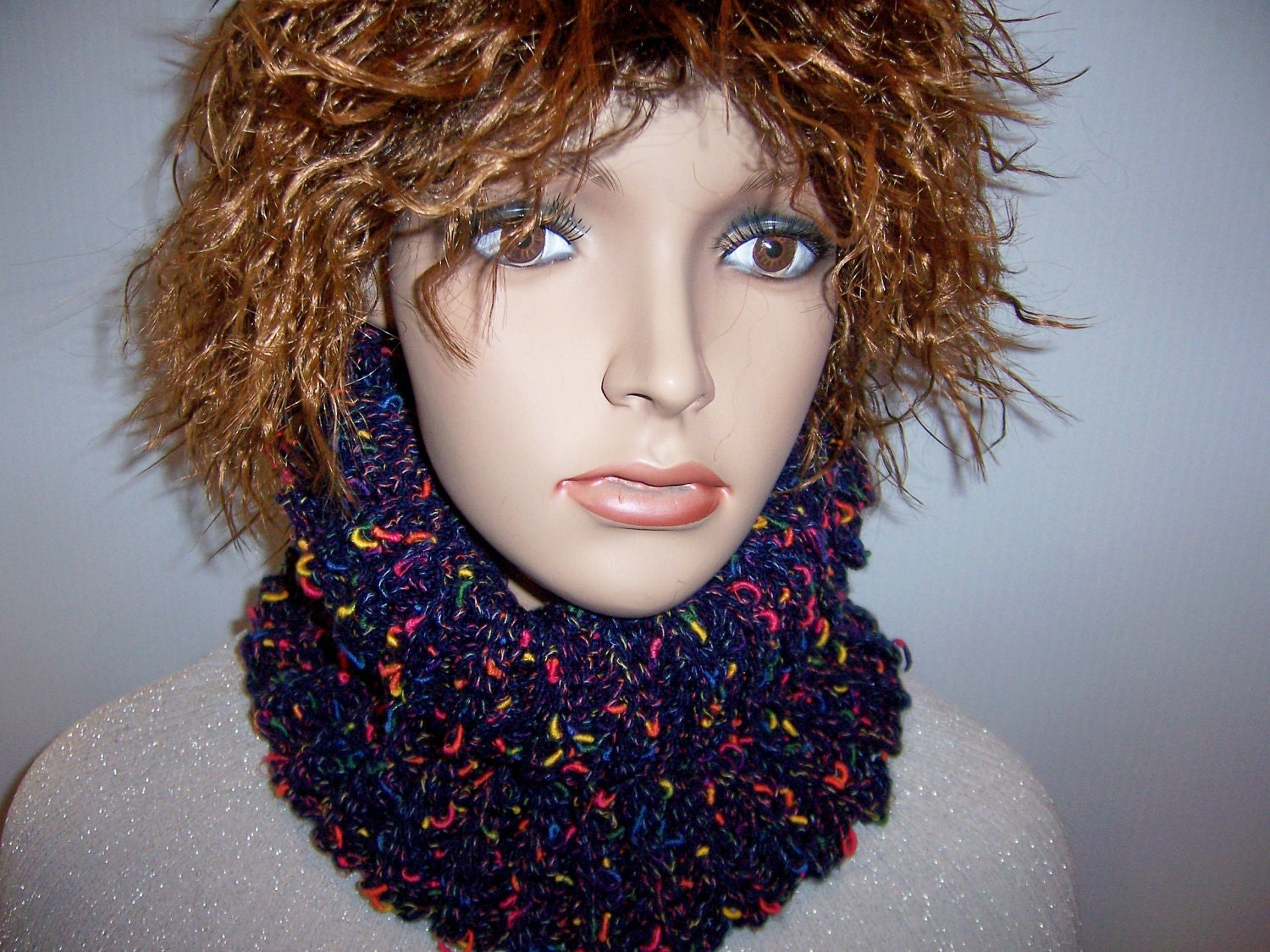 CLASSY COWL Handmade Crochet Versatile Tube Style Neckwarmer Headwarmer