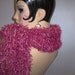 FUCHSIA FUR Goddess Scarf Handmade Hand Knit Rag Fun Fur And Soft Fur Knit Together