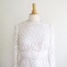 Vintage 1960's Fluffy White Polka Dot Dress