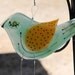Fused Glass Windchime, Suncatcher, green bird
