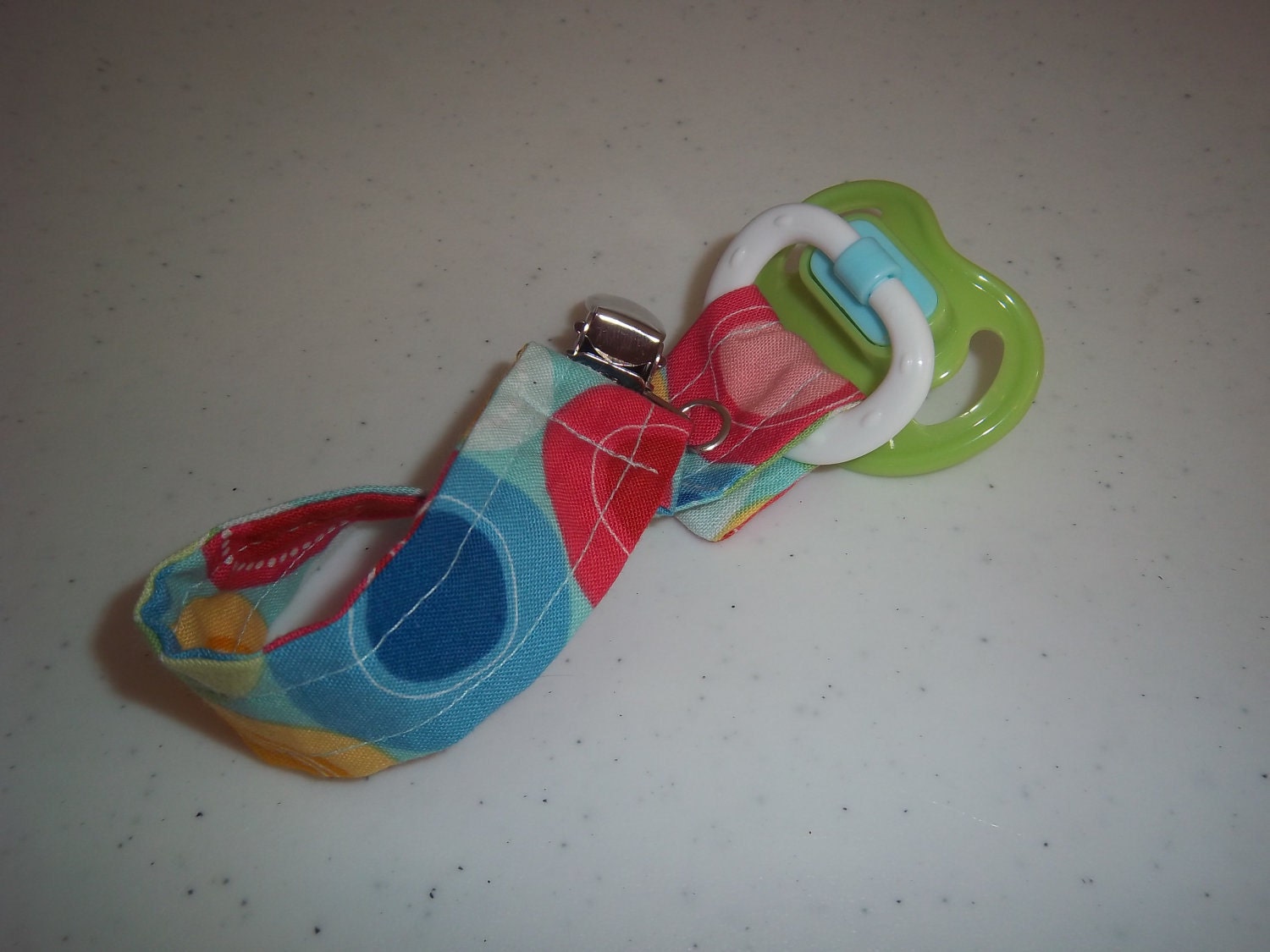Beach Ball Pacifier Clip