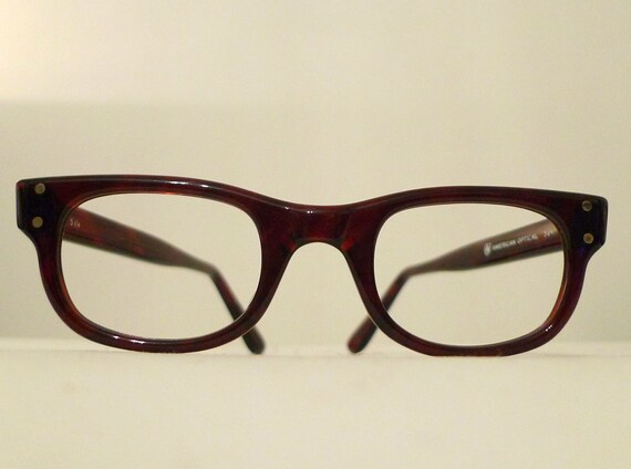 NOS American Optical Smaller Tortoise Shell Eyeglasses/ 40 - 20 / Mad Men / Wayfarer Style Sunglasses Frames