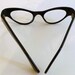 Gilded White Vine Cat Eye Eyeglass Frames, France, Grey-Black Eye or Sunglasses, NOS