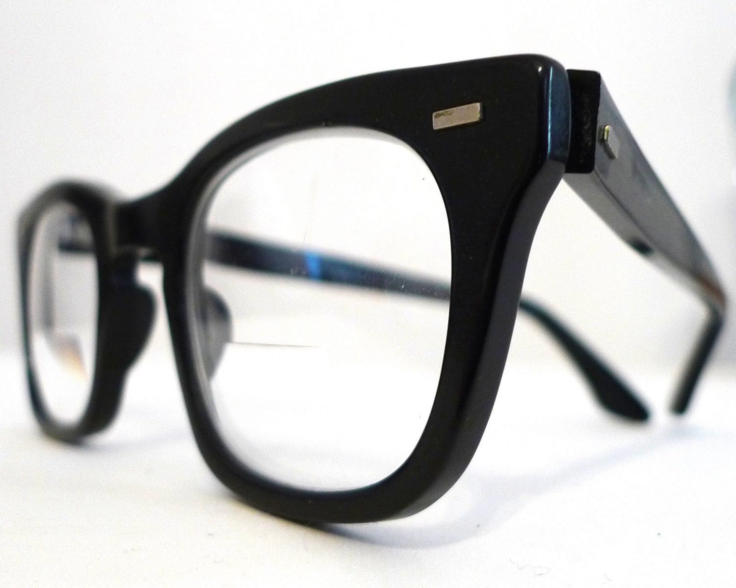 Halo Classic Black Horn Rimmed USA Eyeglasses, Mad Men Prescription Eye or Sunglasses Frames