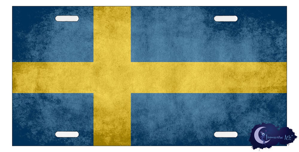 Swedish Flag - Scandanavian License Plate