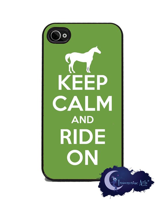 Keep Calm and Ride On, Green - Horse iPhone 4 and 4s Cover