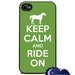 Keep Calm and Ride On, Green - Horse iPhone 4 and 4s Cover