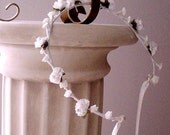 bridal hair flowers, White Wedding Accessories Bridal hair accessory, Floral Crown headpiece Ribbon roses Wreath Handmade flower girl halo