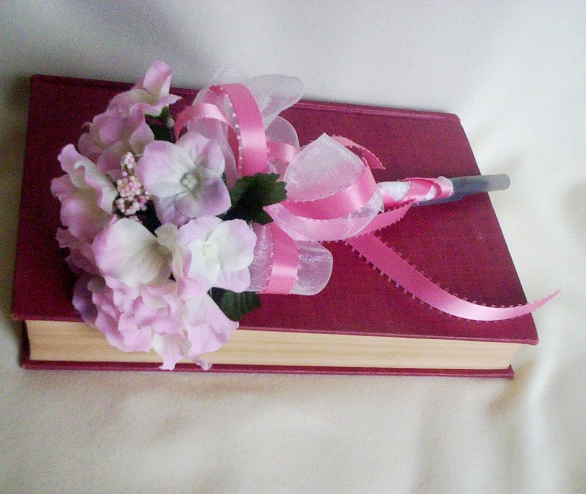 Pink Wedding Accessories Flower Pen Bridal Guest Book Pen