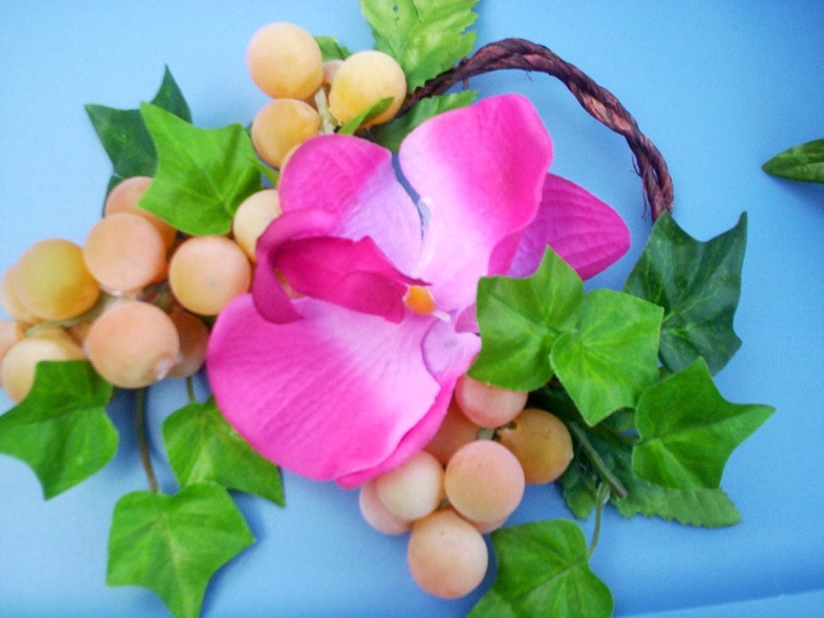 Tropical  Wedding Reception Wine Bottle Centerpieces