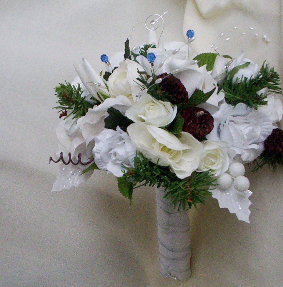 Pictures wedding bouquets evergreens flowers