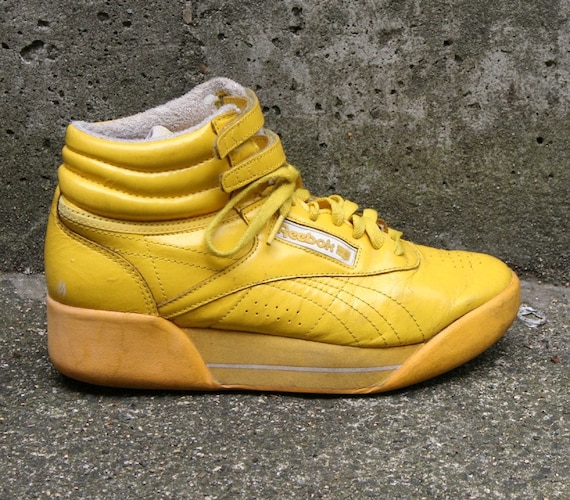 high top yellow sneakers