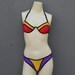 PRIMARY COLORS 80s Colorblock Bikini, xs-m