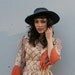 1970s FLOPPY HAT / Charcoal Gray Wide Brim Felt Hat