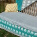 Fresh Aqua and Gray - - Chevron, Elephants, Ikat - Custom Crib Bedding Set - Blanket, Fitted Sheet, Crib Skirt - Grey, Blue, Robins Egg