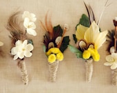 Natural Boutonnieres for Groom and Groomsmen, Custom Made