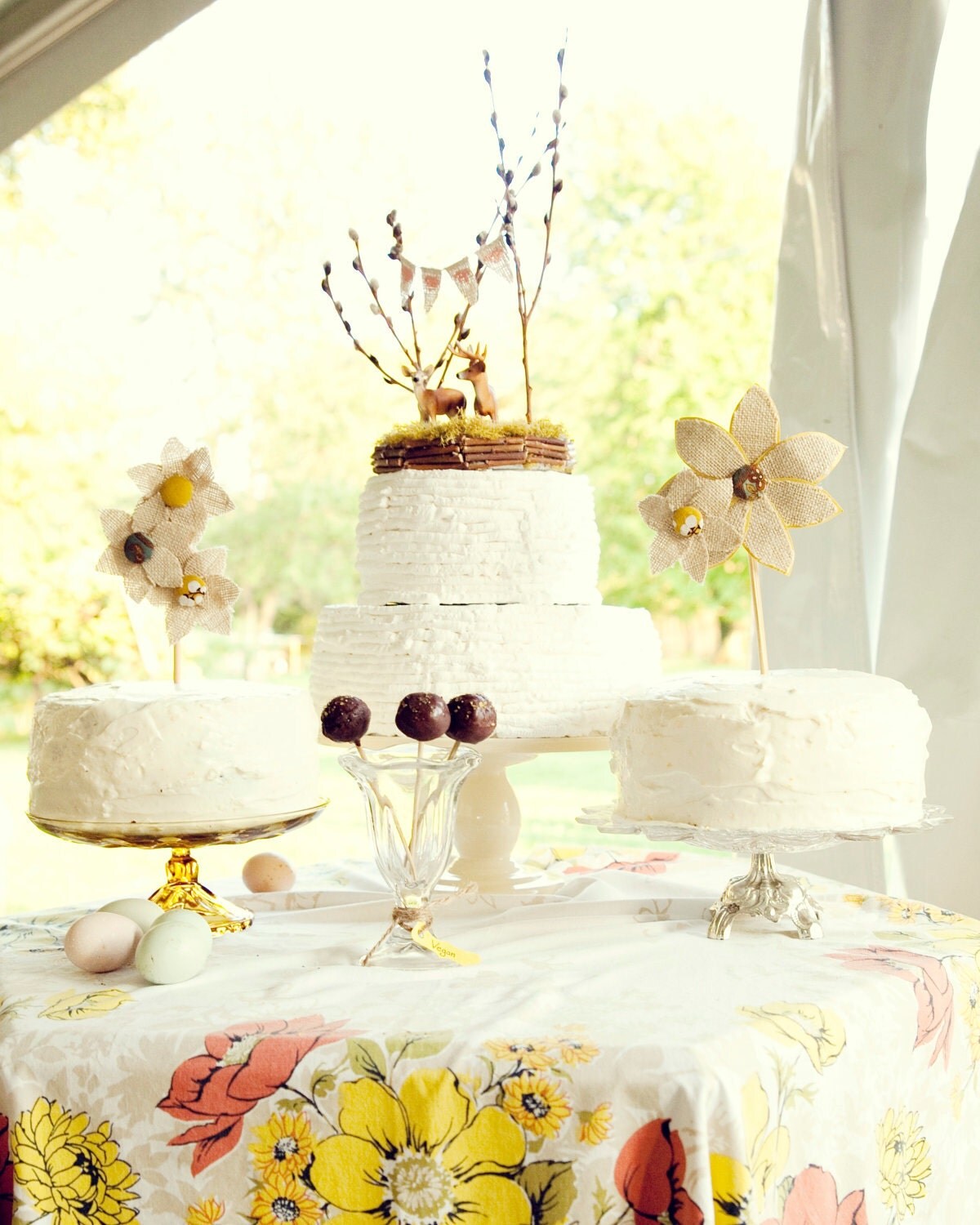 Forest Full of Love, Deer Wedding Cake Topper