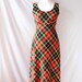 1970's Vintage Maxidress Plaid Dress