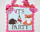 Woodland Birthday Themed Door Sign Party Decoration Il_170x135