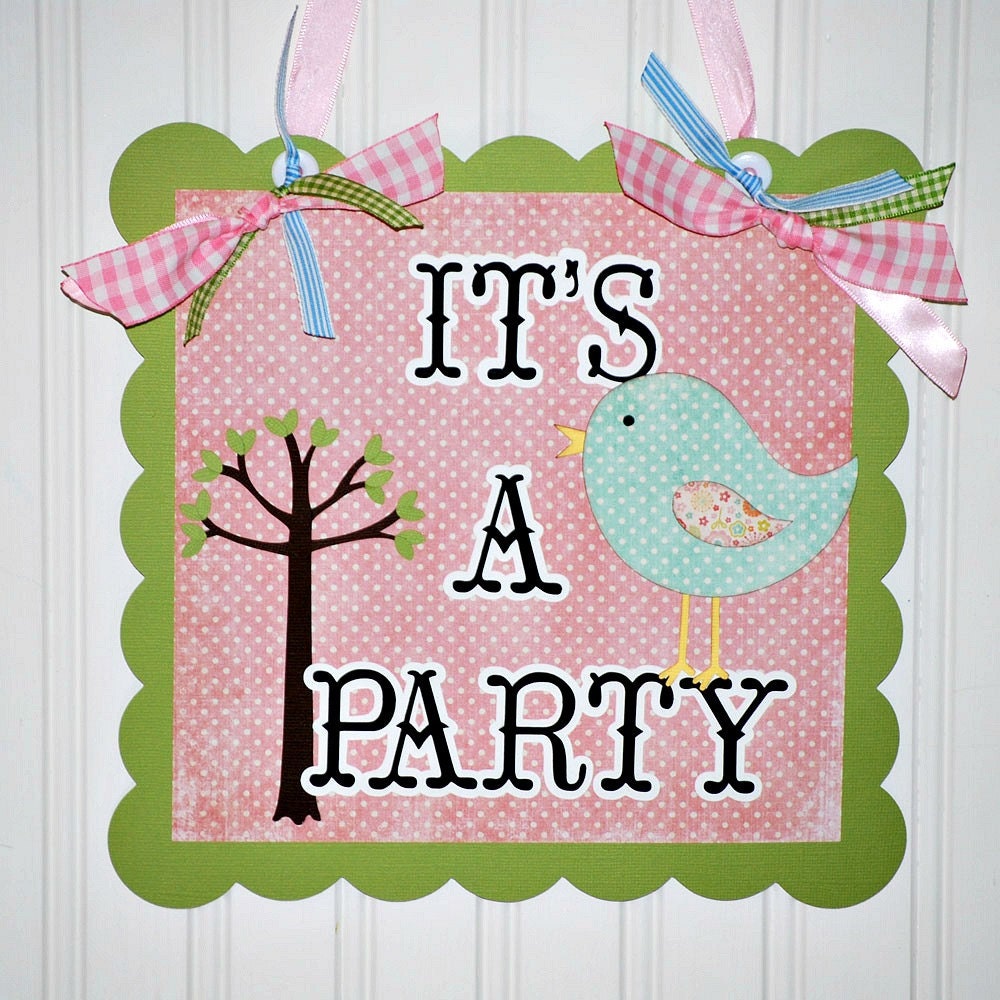 It's a Party Door Sign Decoration Inspired by Pottery Barn's Hayley Adorable Il_170x135