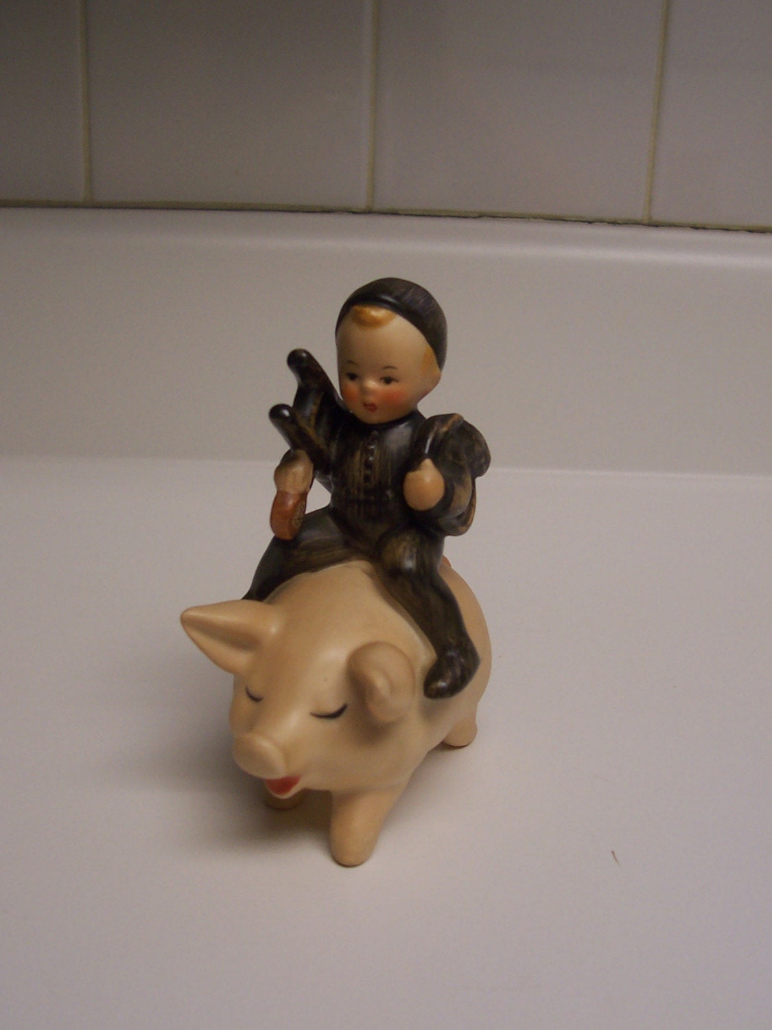 Hummel Goebel figurine Chimney Sweep Boy on Pig