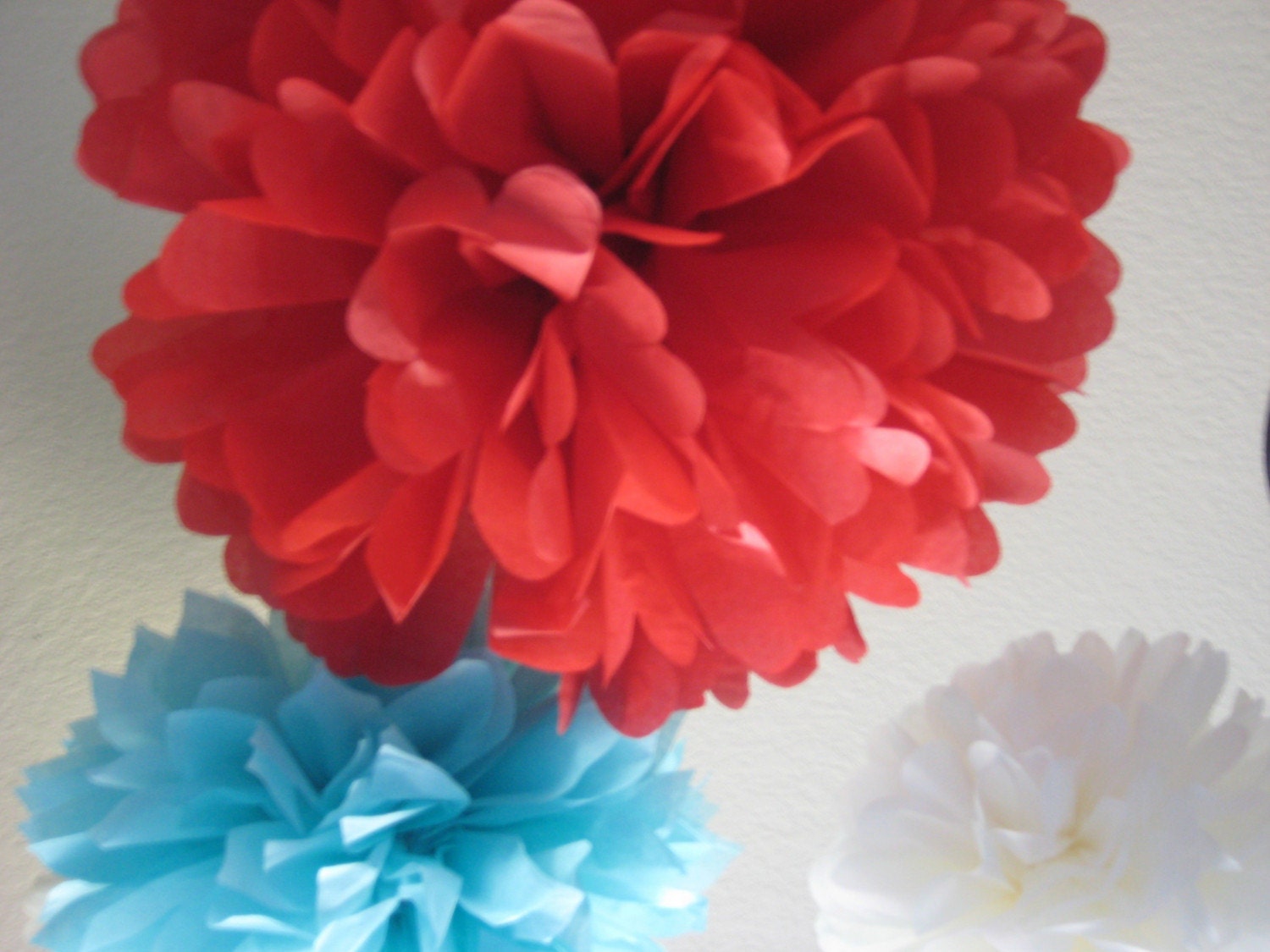 Circus Fever - 10 Tissue Paper Pom Poms Decoration Holiday Party NYE DIY Kit