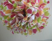Hot Dots - 1 Tissue Paper Pom Pom DIY kit - Portland Original - Hot Pink Lime and Goldenrod dots Il_170x135