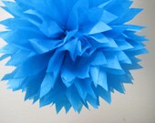 Lagoon - 1 Tissue Paper Pom Pom - Portland Original - Dessert Table Event Decor- Turquoise Blue Il_170x135