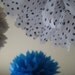 At the Stars - 10 Tissue Paper Pom Poms Decoration Holiday Party DIY Kit - Black and White Dot